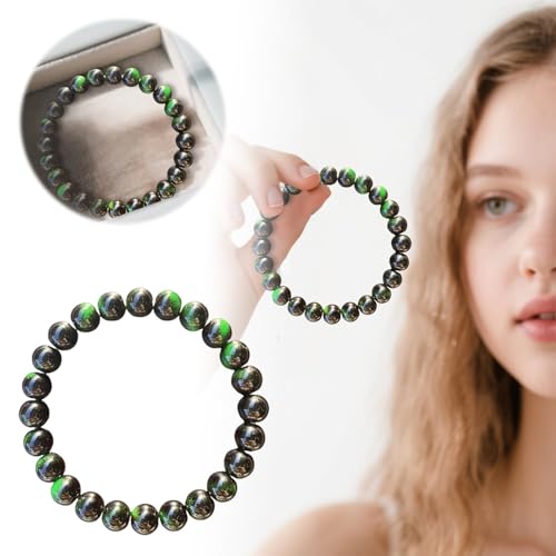 Armband Damen Ketten Naturstein-Kristall-Armband für Männer und Frauen, stilvoller Unisex-Schmuck mit handgefertigten Perlen für den Alltag, Boho von Fycakly