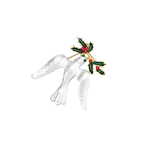 Branch Small Olive Series Brosche 2020 Design Damen-Tierbrosche ​​ Broschen Set Damen​​ (white, One Size) von Fycakly