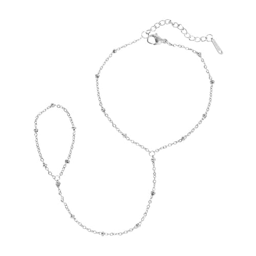 Damen Charm-Armband Ring Armband Hand Kette Armband Finger Ring Für Frauen Mädchen Boho Hochzeit Schmuck Für Frauen Zeug Engagement von Fycakly