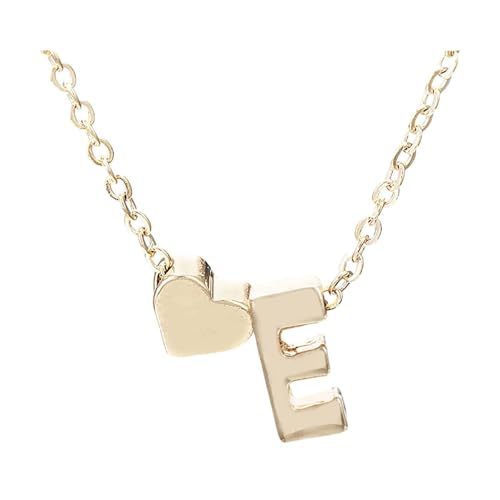 Damen Halskette Zierliche goldene Initialenketten für Frauen Goldketten für Frauen E Alphabet Initialenketten Teenager-Mädchen Schmuck von Fycakly
