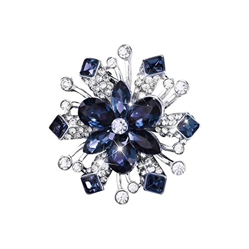 Diamantverkrustete Blumenbrosche Weibliche Corsage Temperament Große Anstecknadel Kristall Alle Mantel Schal Seidenschal Schnalle Anstecknadel Tier Anstecknadeln Niedlich (A, One Size) von Fycakly