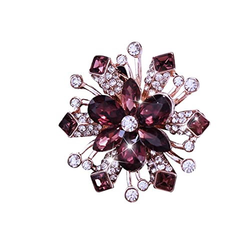 Diamantverkrustete Blumenbrosche Weibliche Corsage Temperament Große Anstecknadel Kristall Alle Mantel Schal Seidenschal Schnalle Anstecknadel Tier Anstecknadeln Niedlich (B, One Size) von Fycakly