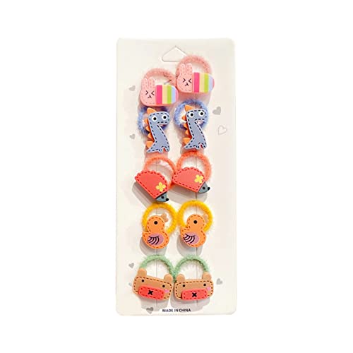 Durchsichtige Haargummis Interessanter Haarkreis für Kinderhaarschmuck, niedliches Cartoon-Mädchen, Seil, Baby-Krawatte, kleines Gummiband, schadet Haarschmuck nicht (B, One Size) von Fycakly