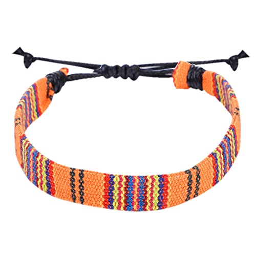 Fycakly Armband Damen Farbe Seil gewebt Armband verstellbar Boho Surfer für Männer Frauen dünne Seil handgefertigt Strand buntes von Fycakly