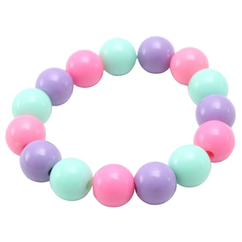 Fycakly Damen Armband Bunte Frühlingsfarbe Kinder Perlenarmband Acrylperlen Kinderarmband Zubehör von Fycakly