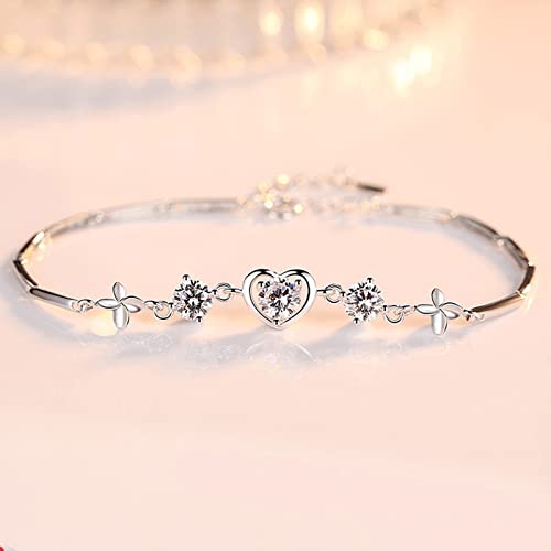Fycakly Damen Armband Herzförmiges Geschenk einer Freundin, Freundin, Schülerin, die Armband-Armbänder sendet von Fycakly