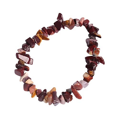 Fycakly Damen Charm-Armband Natürliches Perlenarmband für Männer Frauen Vulkanstein Yoga Kristall Angst Release Armband Sieben Armband von Fycakly