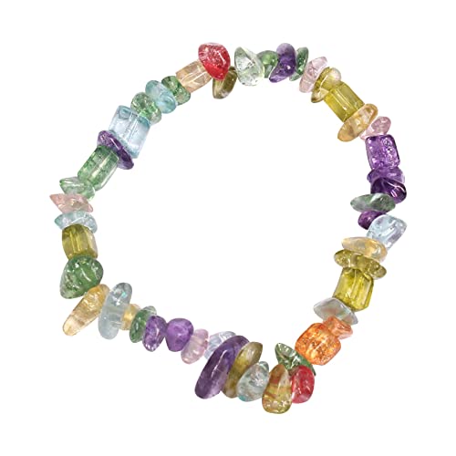 Fycakly Damen Charm-Armband Natürliches Perlenarmband für Männer Frauen Vulkanstein Yoga Kristall Angst Release Armband Sieben Armband von Fycakly