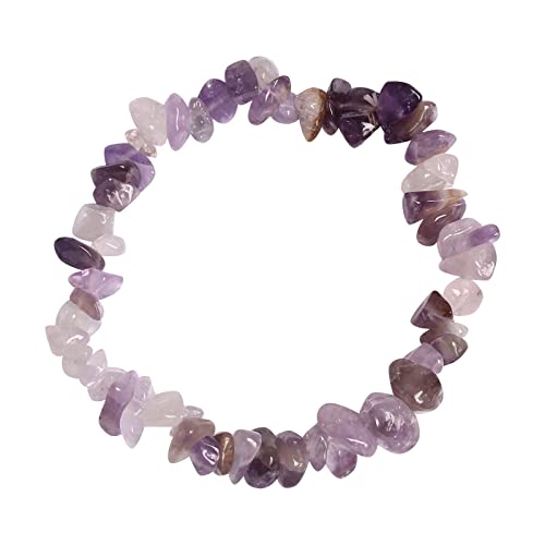 Fycakly Damen Charm-Armband Natürliches Perlenarmband für Männer Frauen Vulkanstein Yoga Kristall Angst Release Armband Sieben Armband von Fycakly