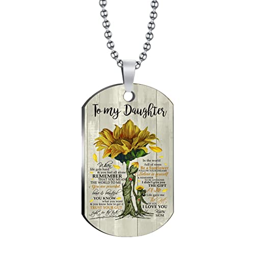 Fycakly Damen Halskette Accessoires für meine Tochter, Sonnenblumen-Print, Mode-Halskette, Schlüsselanhänger Fycakly Damen Halskette Accessoires für meine Tochter, Sonnenblumen-Print, Mode-Halskette, Schlüsselanhänger von Fycakly