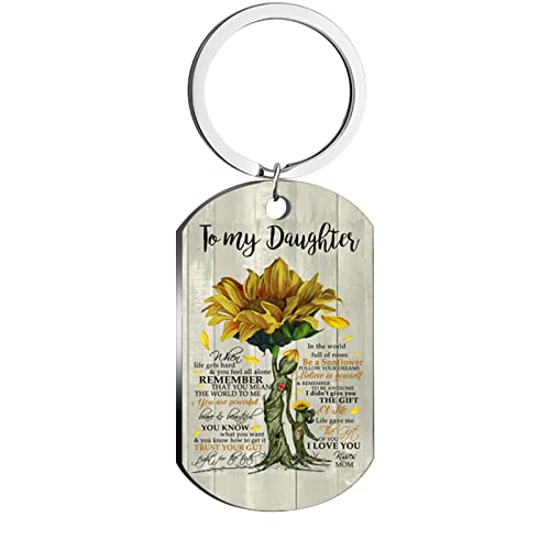 Fycakly Damen Halskette Accessoires für meine Tochter, Sonnenblumen-Print, Mode-Halskette, Schlüsselanhänger Fycakly Damen Halskette Accessoires für meine Tochter, Sonnenblumen-Print, Mode-Halskette, Schlüsselanhänger von Fycakly