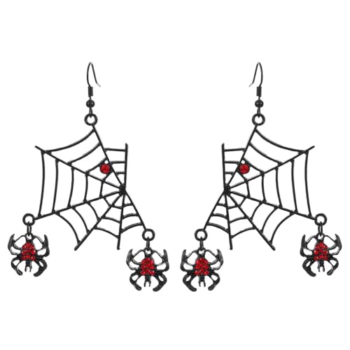 Fycakly Damen Halskette Ohrringe Ohren Halloween Party Kostüme Schmuck Edelstein Ohrringe Schmuck Sets Halloween Kostüme Legierung Schwarz von Fycakly
