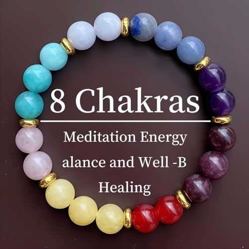 Fycakly Gliederarmband Armband mit Kristallen Amethyst 8mm Perlen dehnbare Kordel Einheitsgröße Glückwunschgeschenk von Fycakly