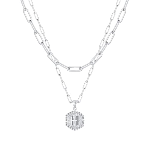 Fycakly Halskette Dainty Silver Initial Necklaces For Women Silver Necklaces For Women A Z 26 Alphabet Initial Teen Girls Jewelry von Fycakly