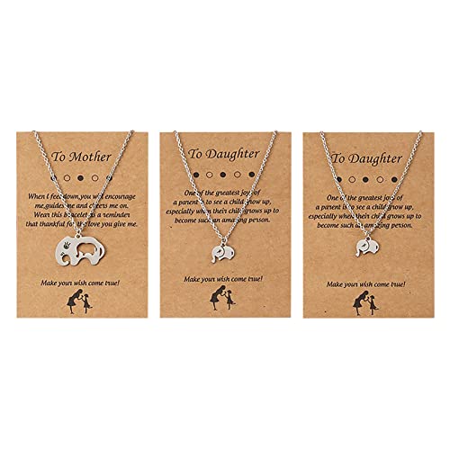 Fycakly Halsketten Halsketten Mutter passend zu Halskette 3 für Mutter Damen Herz Tochter Tochter Mädchen der Set Geschenke Tag & Anhänger Fycakly Halsketten Halsketten Mutter passend zu Halskette 3 für Mutter Damen Herz Tochter Tochter Mädchen der Set Geschenke Tag & Anhänger von Fycakly