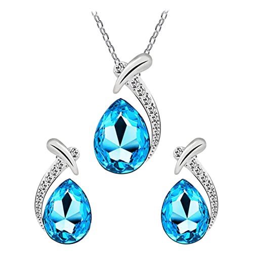 Fycakly Kette Damen Anhänger Ohrringe Schmuckset Damen Vielseitig Retro Pullover Kette Europäische Amerikanische Schmuck Geschenke von Fycakly