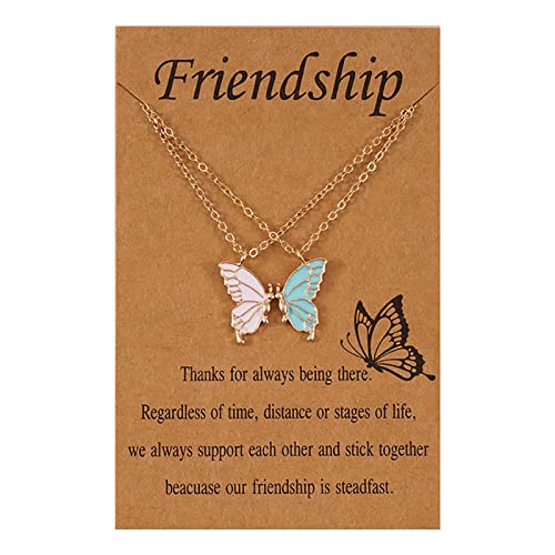 Fycakly Kette Damen Freundschaft Halskette 2 der beste Freund Halsketten-Geschenke für Mädchen Frauen Freunde Entfernung Fycakly Kette Damen Freundschaft Halskette 2 der beste Freund Halsketten-Geschenke für Mädchen Frauen Freunde Entfernung von Fycakly