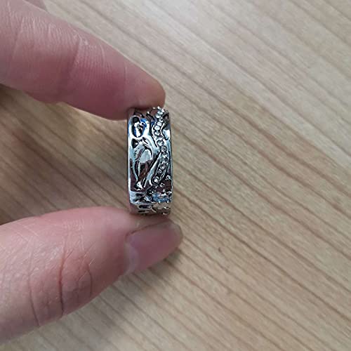 Fycakly Modischer Damen-Herren-Ring Loyal and Pair Wolf Paar Ring Retro-Accessoire von Fycakly