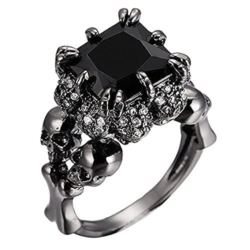 Fycakly Rings Damenring Geschenk Herren- Modepersönlichkeitsringe Ringe Trendige Stacking-Ringe (black, 8) von Fycakly