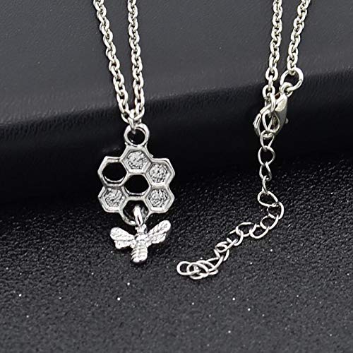 Fycakly Schmuck Für Mädchen Halskette Bienenwabe Geschenk Schöne Halskette Biene Mode-Anhänger Biene Halsketten Anhänger von Fycakly