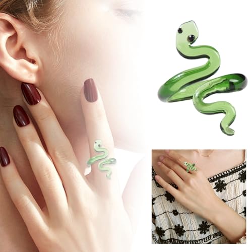 Fycakly Verlobungsring Damen Exquisiter Ring: Leichtes High-End-Gefühl mit handgefertigtem Zibo-Glasurglas – perfekt für elegante Anlässe! von Fycakly