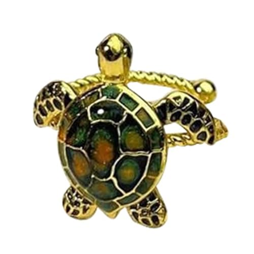 Fycakly Verlobungsring Damen Verstellbarer Schildkrötenring von Fycakly