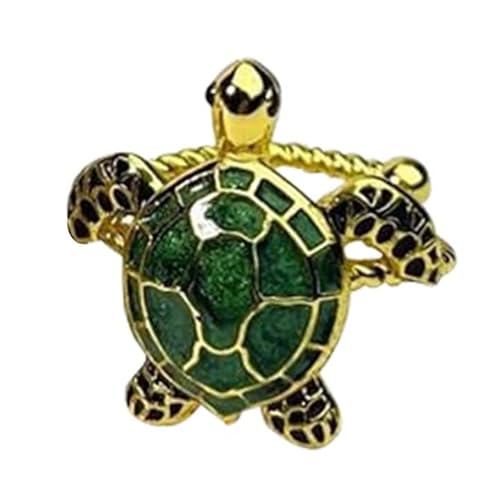 Fycakly Verlobungsring Damen Verstellbarer Schildkrötenring von Fycakly