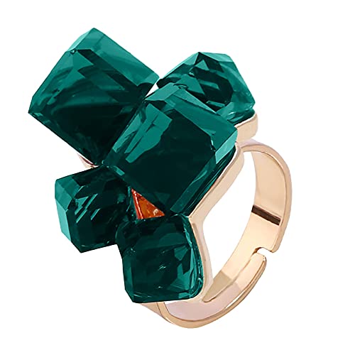 Fycakly Zirkonring verstellbare magische Kristallöffnung Zirkonia Modering Ringringe von Fycakly