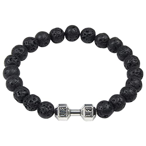 Glitzerndes Bettelarmband Tigerauge Armband Lavastein Armband Stress Yoga Perlen Verstellbares Aromatherapie Öl Diffusor Lava Für Männer Frauen von Fycakly