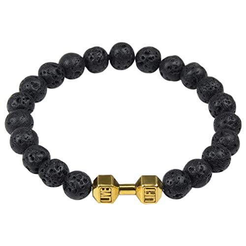 Glitzerndes Bettelarmband Tigerauge Armband Lavastein Armband Stress Yoga Perlen Verstellbares Aromatherapie Öl Diffusor Lava Für Männer Frauen von Fycakly