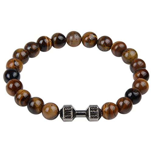 Glitzerndes Bettelarmband Tigerauge Armband Lavastein Armband Stress Yoga Perlen Verstellbares Aromatherapie Öl Diffusor Lava Für Männer Frauen von Fycakly