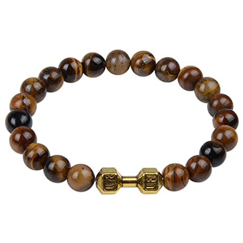 Glitzerndes Bettelarmband Tigerauge Armband Lavastein Armband Stress Yoga Perlen Verstellbares Aromatherapie Öl Diffusor Lava Für Männer Frauen von Fycakly