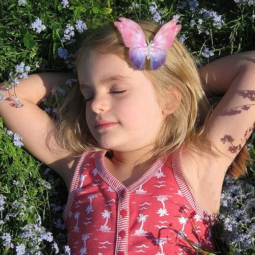 Haar Clips Damen Bewegliche Schmetterling Haarspange Neue Mädchen Antike Senmei Smart Süße Haarspange (F, One Size) von Fycakly