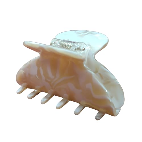 Haarspangen Damen Haarnadel, mittelgroß, Schildkröten-Clip, Kinn-Clip, Leopardenmuster, Haarnadel, modisches Haar-Accessoire (Beige, 7x4.5cm) von Fycakly