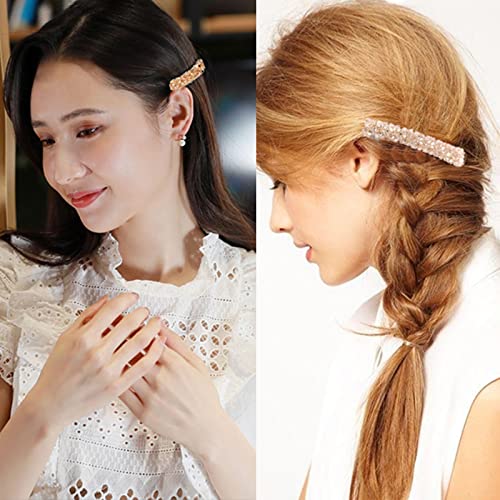 Haarspangen Damen STÜCKE Haarspange Strass Haarspange Dekorative Haarseite Clip Haarnadeln Haarschmuck Für Frauen Mädchen (One Size) von Fycakly