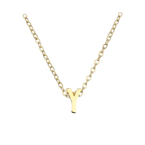 Halskette Zierliche goldene Initialenketten für Frauen Goldketten für Frauen AZ 26 Alphabet-Initialenketten Teenager-Mädchen Schmuck von Fycakly