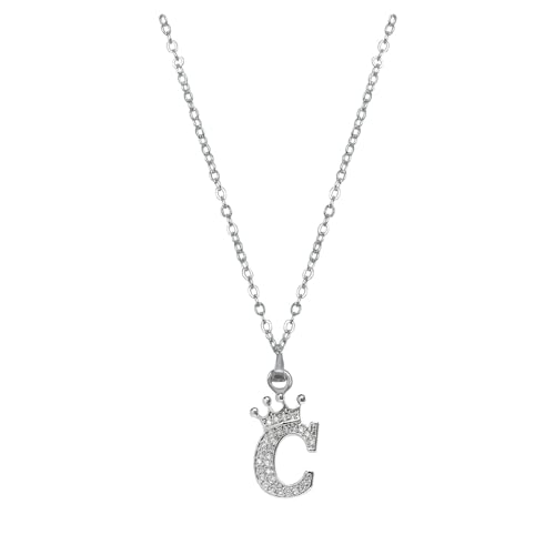 Halsketten 26 englische Buchstaben voller -Anhänger-Halskette für Frauen Silberne Strass-Halsketten AZ 26 Alphabet-Anfangshalsketten für Teenager-Mädchen Schmuck Halsketten 26 englische Buchstaben voller -Anhänger-Halskette für Frauen Silberne Strass-Halsketten AZ 26 Alphabet-Anfangshalsketten für Teenager-Mädchen Schmuck von Fycakly