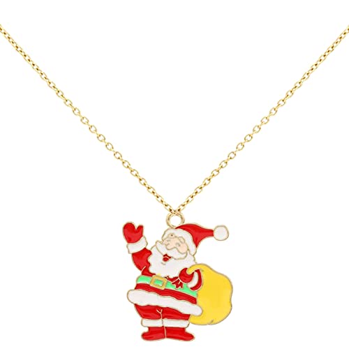 Halsketten Damen Weihnachtskette Weihnachtsmütze Anhänger Halskette Modeschmuck für Damen Mädchen Weihnachtsgeschenke Halsketten Damen Weihnachtskette Weihnachtsmütze Anhänger Halskette Modeschmuck für Damen Mädchen Weihnachtsgeschenke von Fycakly
