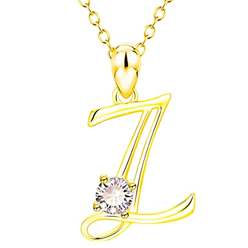 Halsketten Schmuck Kette Anhänger Namensketten Mädchen 2022 Englischer Buchstabe Unverzichtbar für Frauen Frauen Geschenk Valentinstag Mode Festival Weihnachten 26 Halsketten & Anhänger von Fycakly