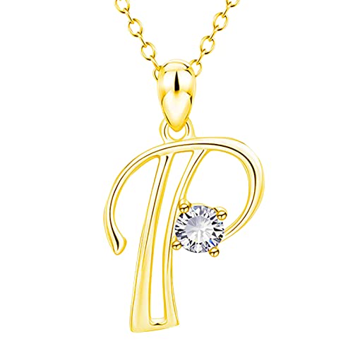 Halsketten Schmuck Kette Anhänger Namensketten Mädchen 2022 Englischer Buchstabe Unverzichtbar für Frauen Frauen Geschenk Valentinstag Mode Festival Weihnachten 26 Halsketten & Anhänger von Fycakly