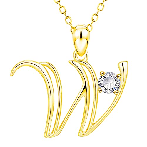 Halsketten Schmuck Kette Anhänger Namensketten Mädchen 2022 Englischer Buchstabe Unverzichtbar für Frauen Frauen Geschenk Valentinstag Mode Festival Weihnachten 26 Halsketten & Anhänger von Fycakly