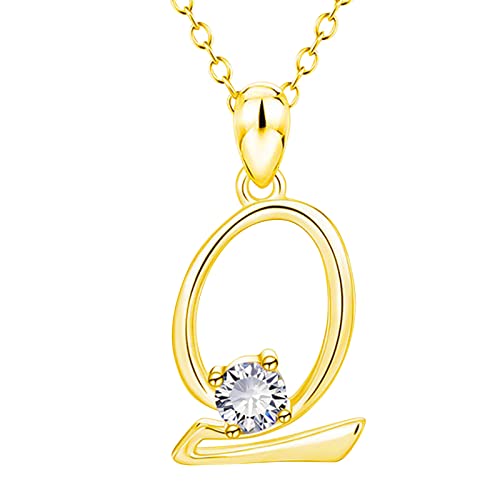 Halsketten Schmuck Kette Anhänger Namensketten Mädchen 2022 Englischer Buchstabe Unverzichtbar für Frauen Frauen Geschenk Valentinstag Mode Festival Weihnachten 26 Halsketten & Anhänger von Fycakly