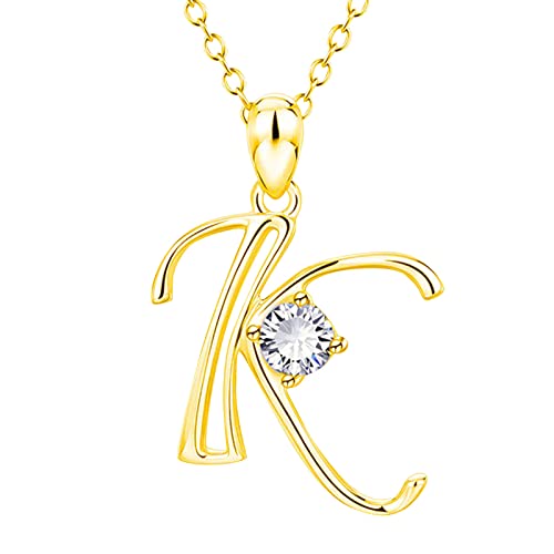 Halsketten Schmuck Kette Anhänger Namensketten Mädchen 2022 Englischer Buchstabe Unverzichtbar für Frauen Frauen Geschenk Valentinstag Mode Festival Weihnachten 26 Halsketten & Anhänger von Fycakly