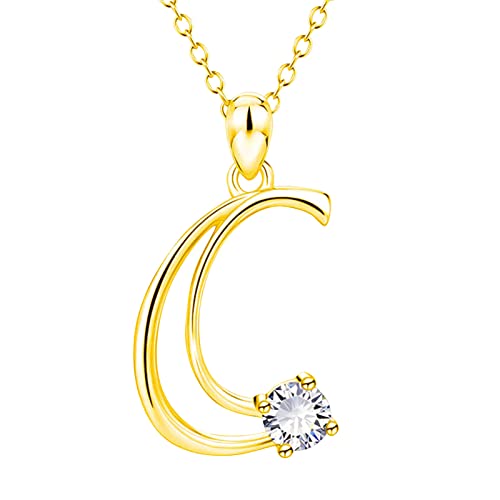 Halsketten Schmuck Kette Anhänger Namensketten Mädchen 2022 Englischer Buchstabe Unverzichtbar für Frauen Frauen Geschenk Valentinstag Mode Festival Weihnachten 26 Halsketten & Anhänger von Fycakly
