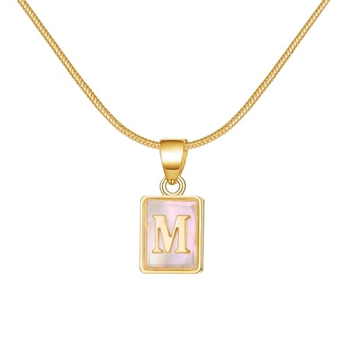 Kette 26 Initialen-Halskette, leuchtende quadratische Form, 26 Alphabet-Kettenhalskette, AZ, Alphabet-Initialen, leuchtende Goldhalsketten für Frauen Mädchen Kette 26 Initialen-Halskette, leuchtende quadratische Form, 26 Alphabet-Kettenhalskette, AZ, Alphabet-Initialen, leuchtende Goldhalsketten für Frauen Mädchen von Fycakly