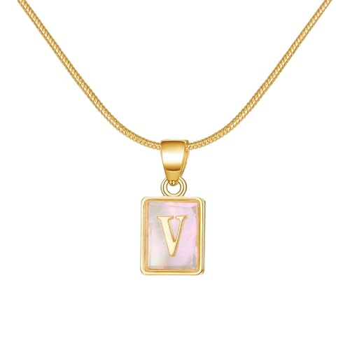 Kette 26 Initialen-Halskette, leuchtende quadratische Form, 26 Alphabet-Kettenhalskette, AZ, Alphabet-Initialen, leuchtende Goldhalsketten für Frauen Mädchen Kette 26 Initialen-Halskette, leuchtende quadratische Form, 26 Alphabet-Kettenhalskette, AZ, Alphabet-Initialen, leuchtende Goldhalsketten für Frauen Mädchen von Fycakly
