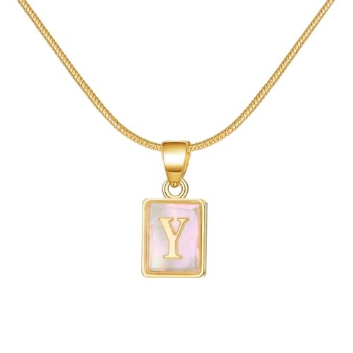 Kette 26 Initialen-Halskette, leuchtende quadratische Form, 26 Alphabet-Kettenhalskette, AZ, Alphabet-Initialen, leuchtende Goldhalsketten für Frauen Mädchen Kette 26 Initialen-Halskette, leuchtende quadratische Form, 26 Alphabet-Kettenhalskette, AZ, Alphabet-Initialen, leuchtende Goldhalsketten für Frauen Mädchen von Fycakly