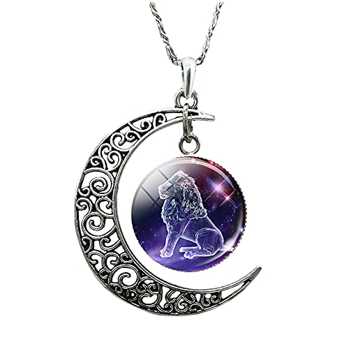 Kette Damen Für Frauen Ihre 12 Mond Halskette Geschenke Mädchen Konstellation Geschenk für Mama Halsketten Anhänger von Fycakly