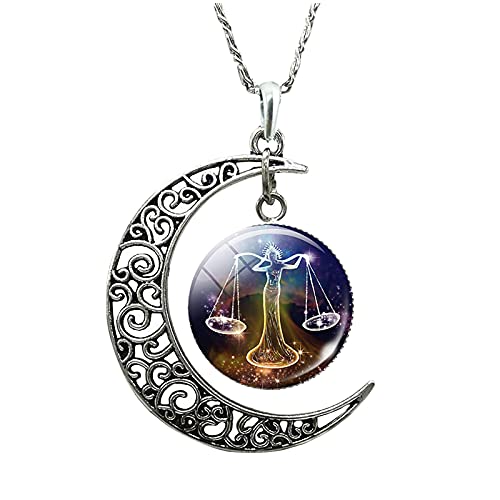 Kette Damen Für Frauen Ihre 12 Mond Halskette Geschenke Mädchen Konstellation Geschenk für Mama Halsketten Anhänger von Fycakly