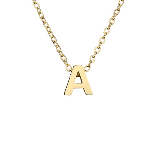 Kette Damen Zarte Gold-Halskette für Frauen, niedlicher Buchstabe-Namen-Halskette für Mädchen, einfacher Schmuck von Fycakly
